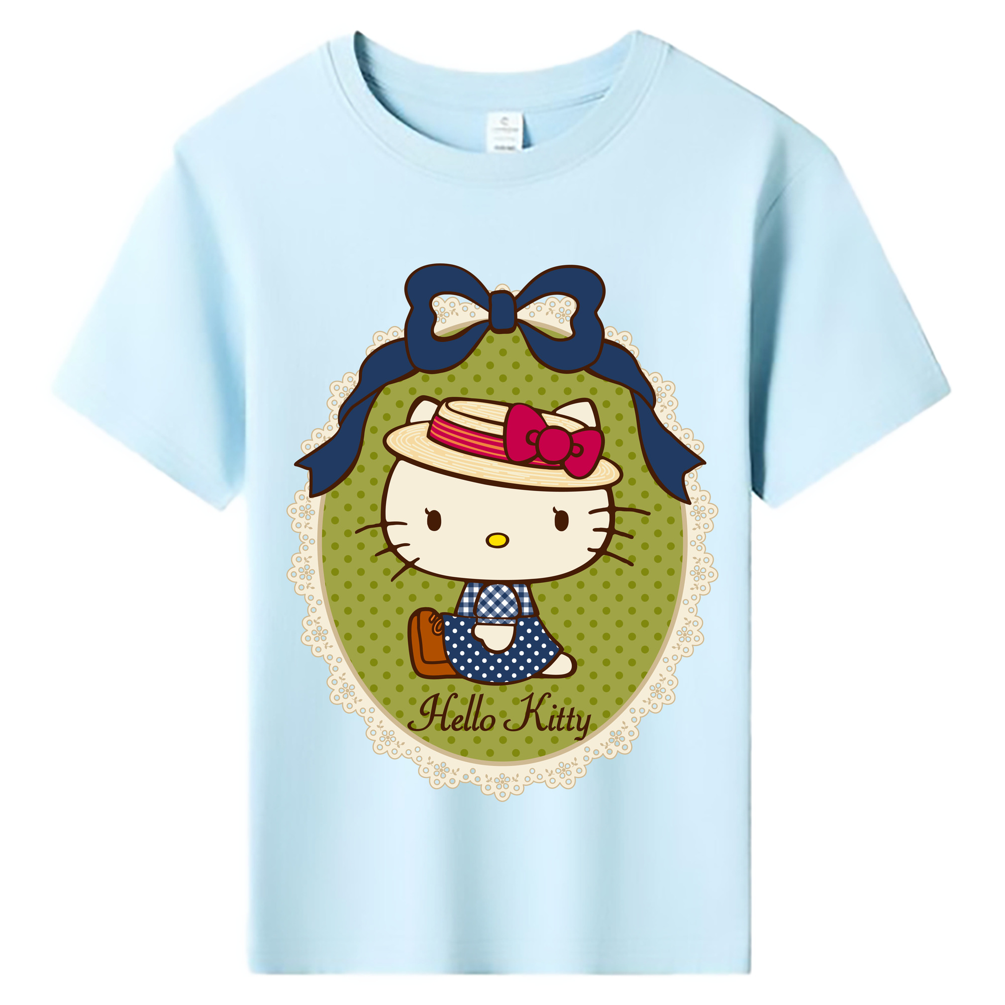 （画像用） Hello Kitty ハローキティ 綿100％キッズTシャツ（フロントプリント）